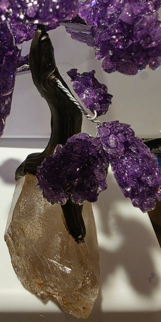 Amethyst Crystal Tree102 Over Quartz
